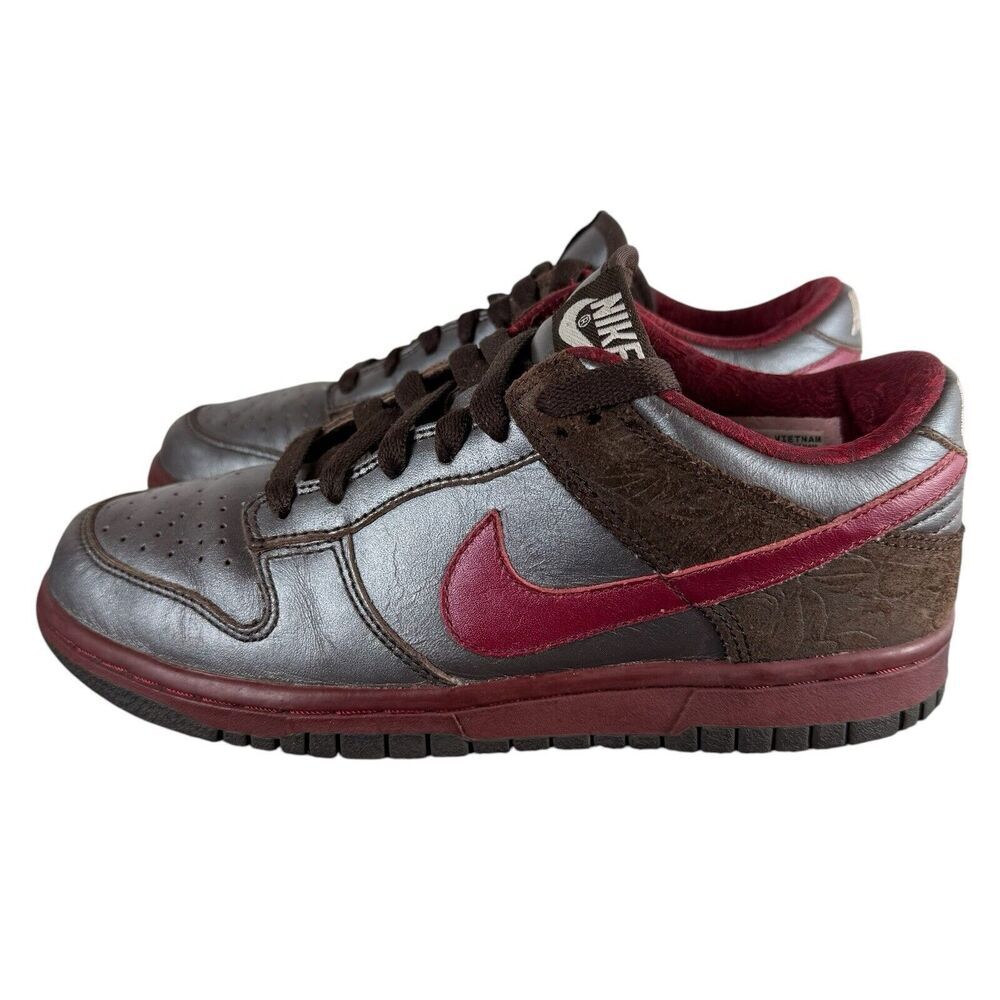 Nike‎ Dunk Low Dark Cinder Red Women Size 6 309324-261 SB Skate Released 2006 - Picture 4 of 16